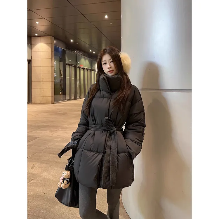 一件过冬 90白鸭绒黑色羽绒服冬季新款韩系加厚外套