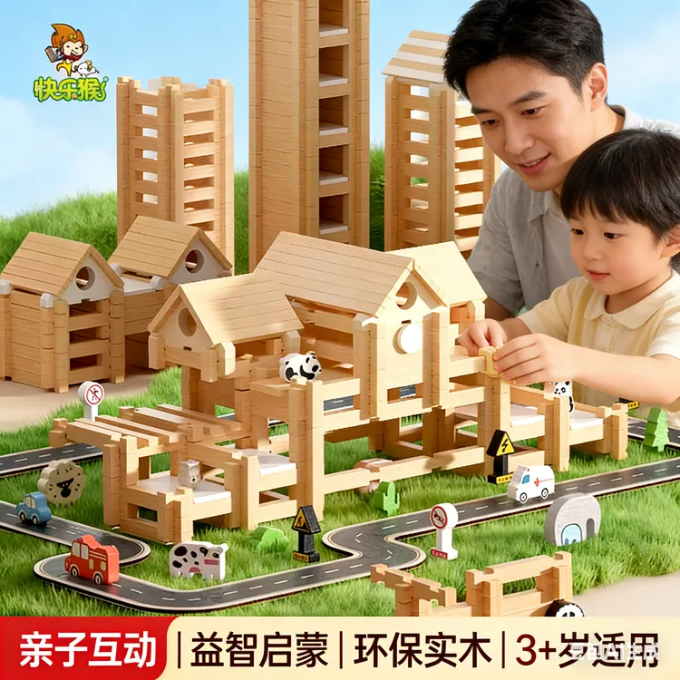 【年终促】传统儿童DIY手工益智玩具榫卯积木玩具拼装鲁班积木
