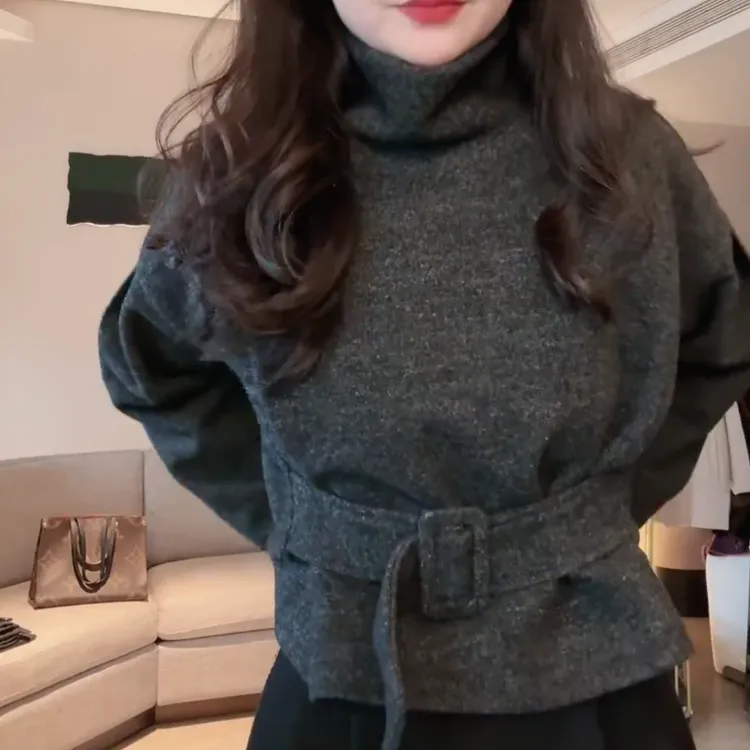 2026新款立领气质百搭显瘦收腰上衣LK2509299