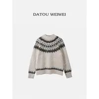 【DTWW大头韦韦】费尔岛减龄复古圆领加厚毛衣349212