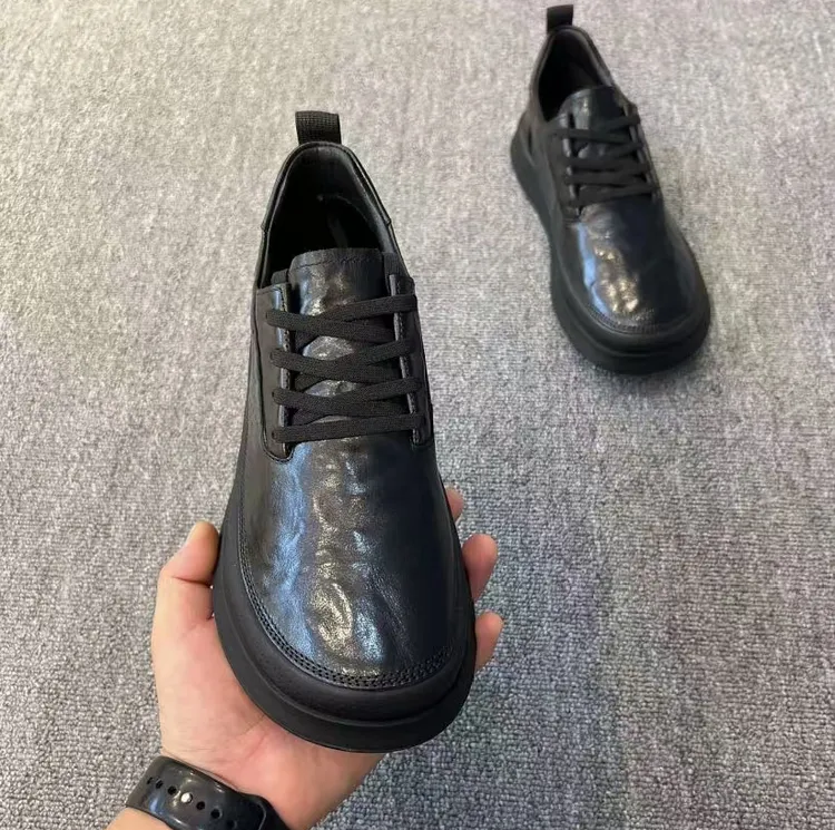 新款高品质全皮面休闲百搭男鞋