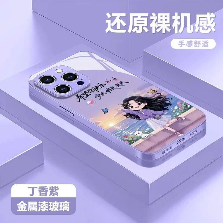 轻奢风适用手机壳苹果16pro13新款华为p70vivo手链oppo全包防摔套