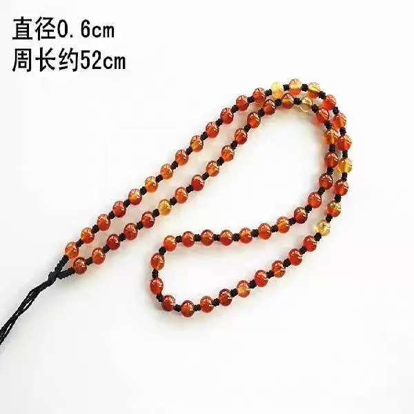 原色玛瑙手编项链绳水晶玉佩玉坠翡翠吊坠男女挂件绳子