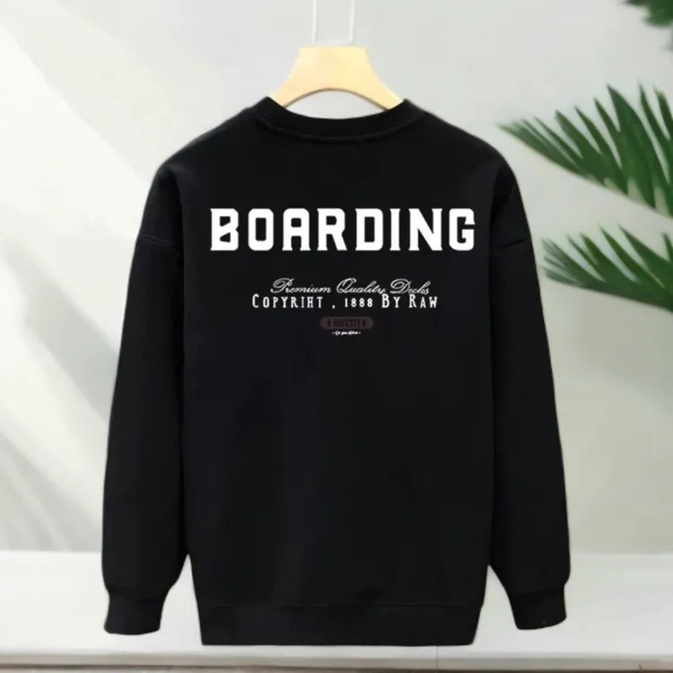  仓石一树潮牌字母印花圆领卫衣男秋冬季新款ins休闲宽松长袖上衣