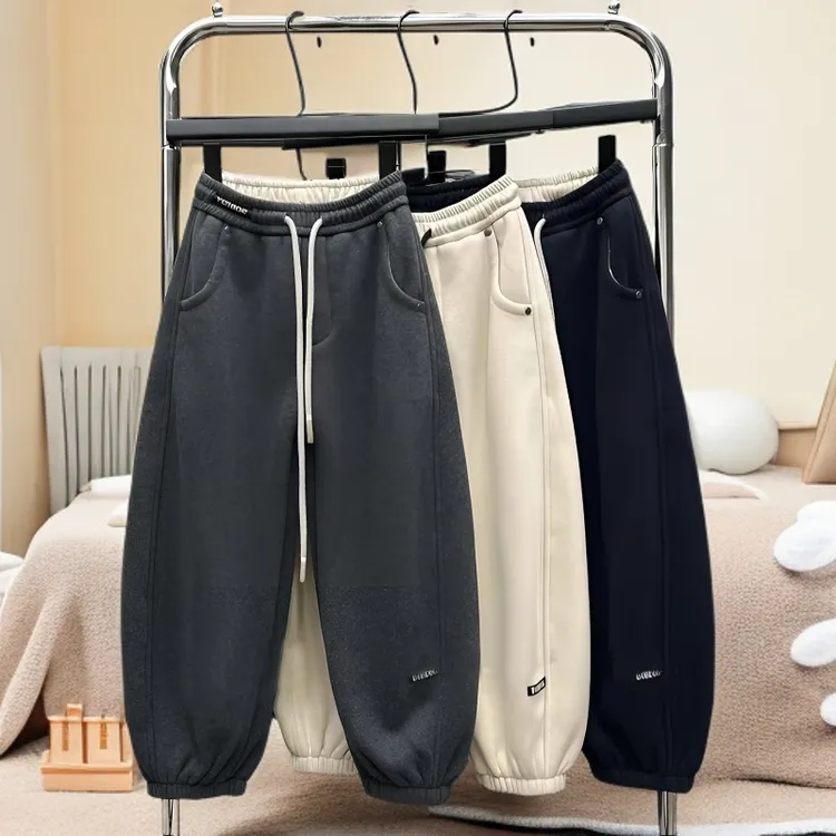 【保暖百搭】男女童加绒加厚裤子冬装儿童2025新款中大童运动休闲裤