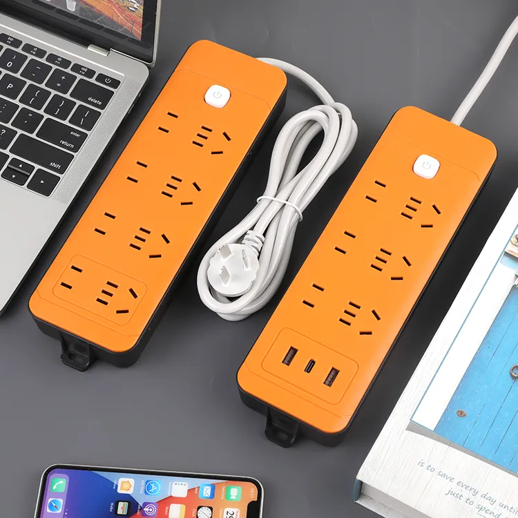 【宠粉】高质量办公宿舍电动车充电插座黑黄纯铜耐高温插排接线板 L