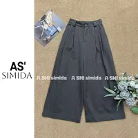 SIMIDA诗觅   韩系设计款阔腿九分休闲裤