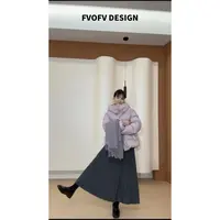 FVOFV【知识伞裙】高克重厚实！显气质百搭羊毛半身裙伞裙YQ0001起球