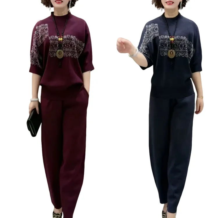 2025年 春季新款5分袖休闲两件套（上衣+裤子）