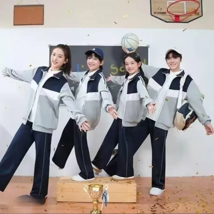 江西吉安市校服中小学秋装套装长袖学生秋冬季学院风