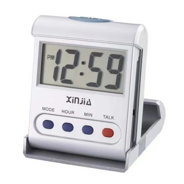 家居大屏大声音老人中文讲话表一键报时电子表折叠钟语音提示器