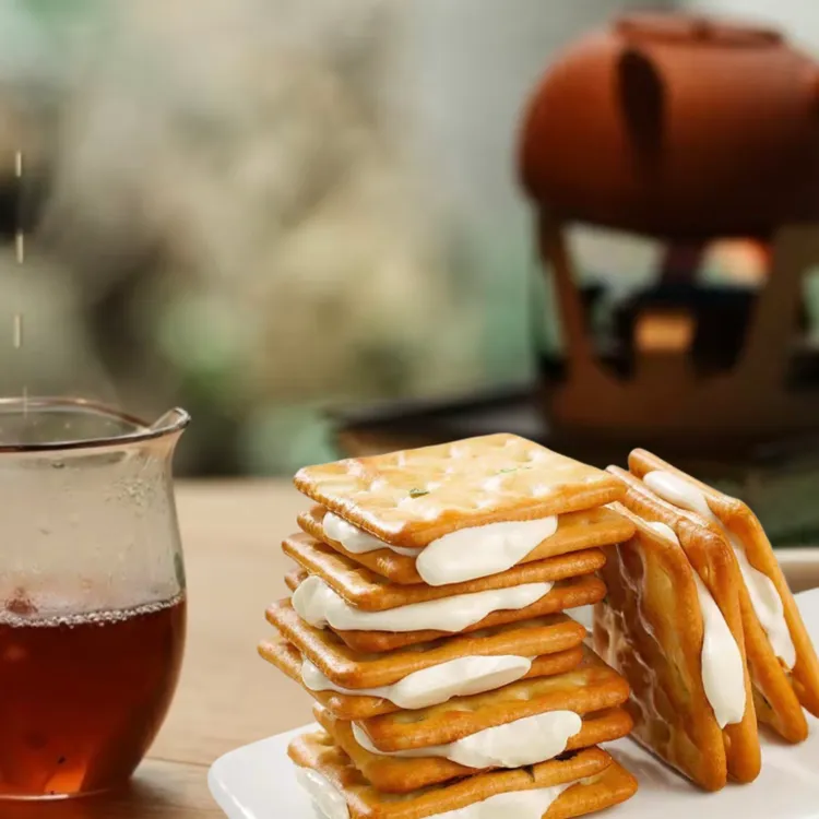 零北零母手撕牛轧糖夹心饼干台湾风味零食下午茶咸甜酥脆拉丝饼干