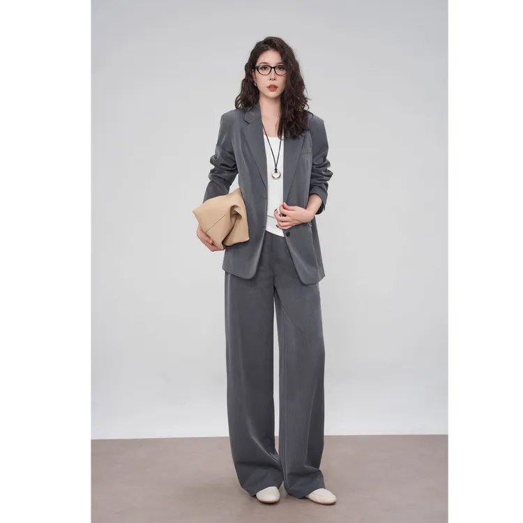 D&MX 意大利进口色织暗条纹精纺羊毛高个子西服25812