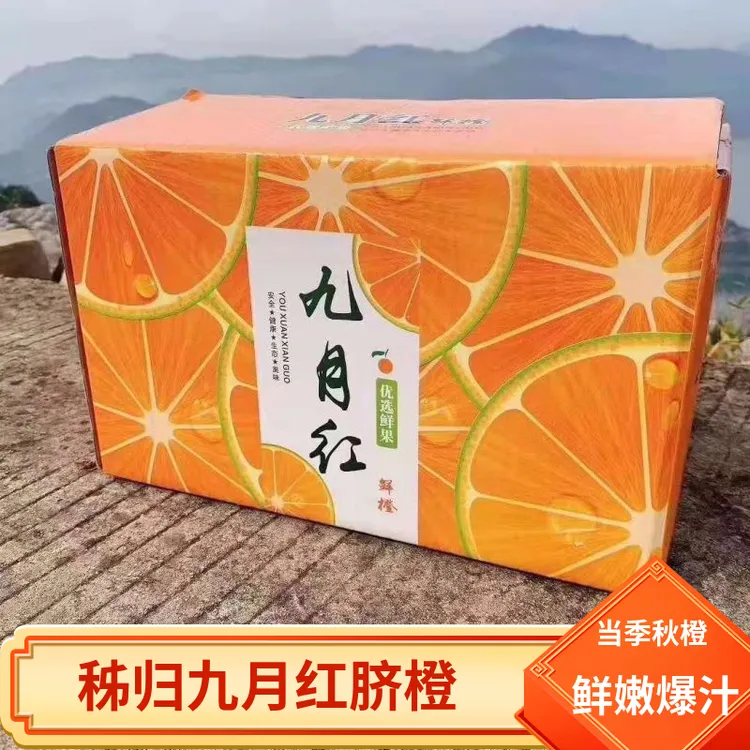 秭归九月红鲜橙皮薄爆汁酸甜爽口当季现摘现发果大饱满