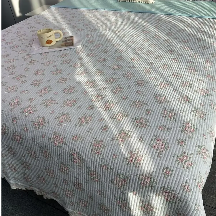 【福运鸟】糯小米花边床盖