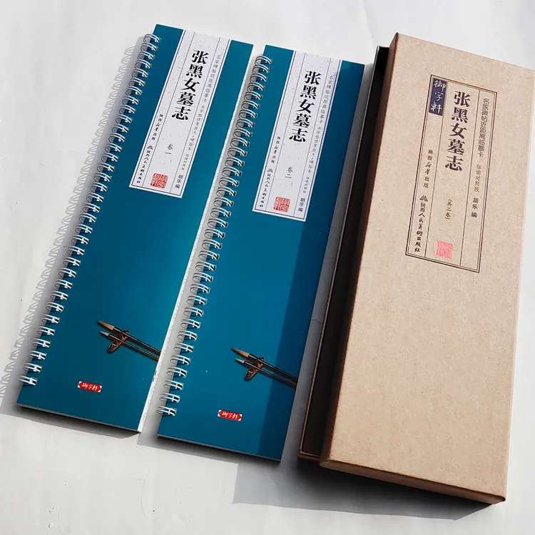 张黑女墓志字帖书法书籍碑拓本+6cm米字格修复放大2卷盒装乙瑛碑