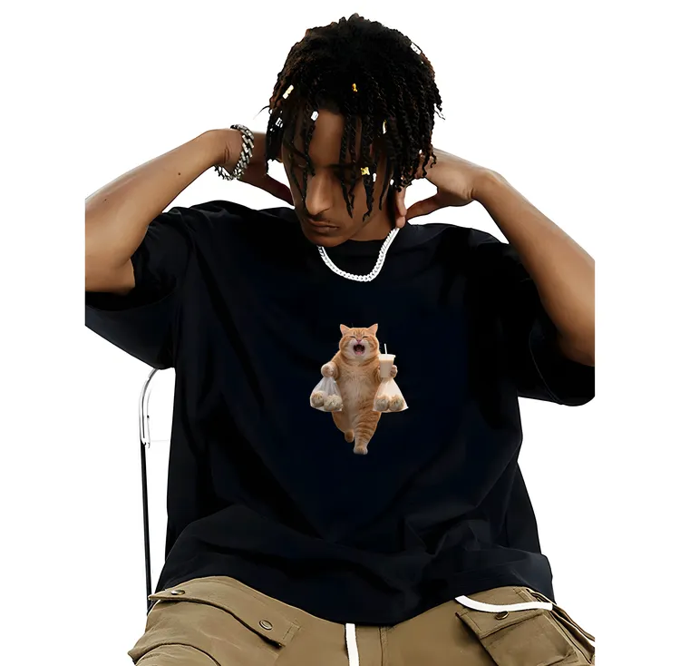 【GBA】夏季新款轻奢高级感百搭休闲时尚高档男女款宽松短袖印花