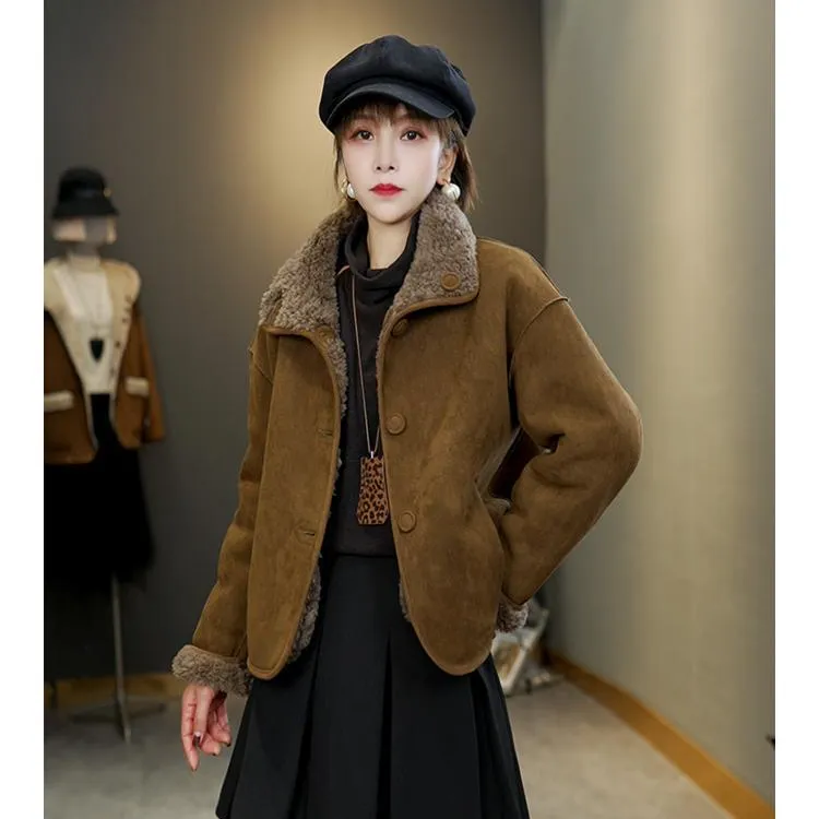 2025冬季新款法式毛毛外套双面穿上衣时尚洋气皮毛一体毛外套女