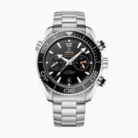 未使用 Omega/欧米茄 海马600黑盘计时钢带45.5毫米公价73900