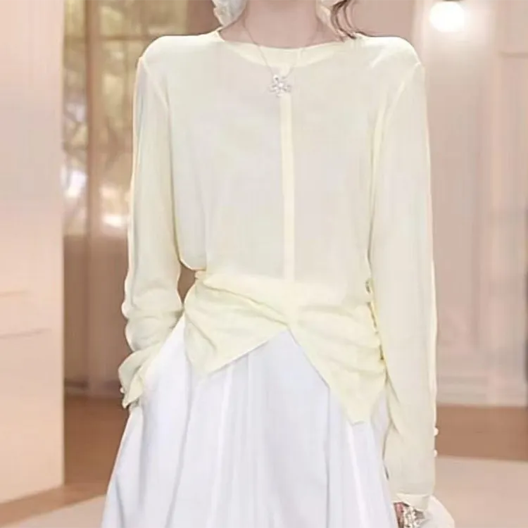 遮阳轻薄透气长袖t2025夏季新款百搭纯色防晒长袖T恤