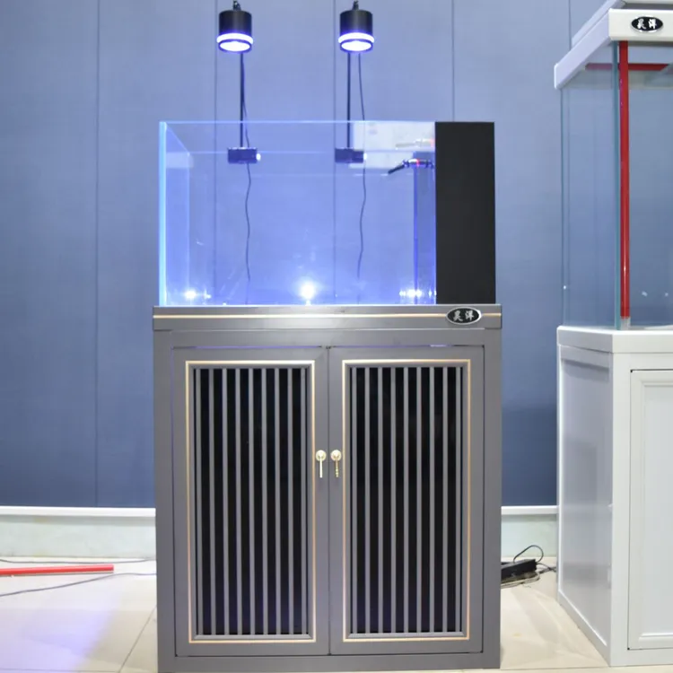 （补差价）昊洋极窄宽溢流超白玻璃底滤生态水族箱造景鱼缸