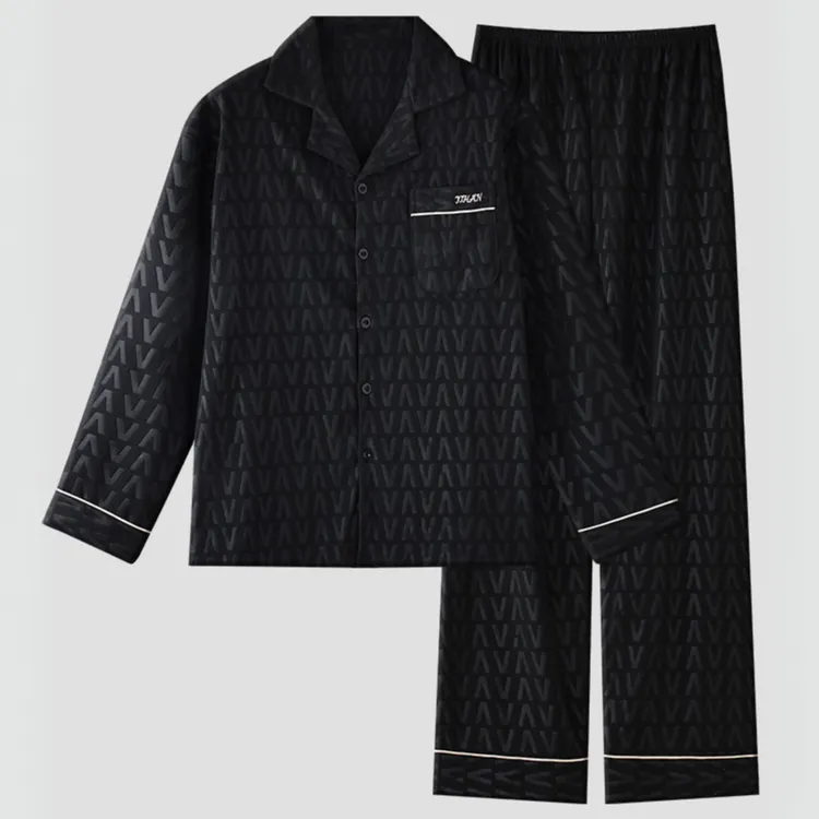 YIHAN-秋冬新款睡衣男德绒可外穿柔软长袖亲肤加厚保暖家居服套装