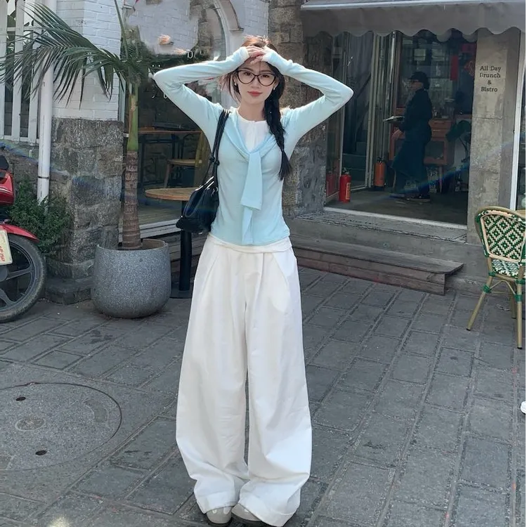 2025早春新款时尚针织衫气质显瘦洋气休闲百搭长袖修身温柔上衣女