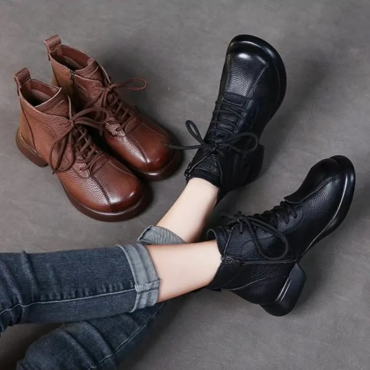 【品牌补贴】新款马丁靴软底厚底防滑保暖百搭棉靴英伦风a