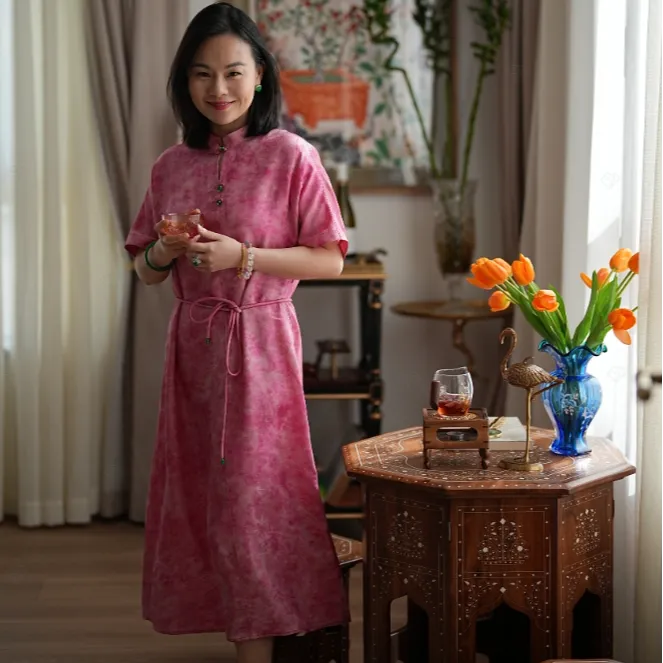 【奇居良品】夏季桑蚕丝连衣裙