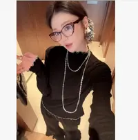 非金属玻璃项链 【荟荟啥都会】琉璃长款项链可叠戴百搭时尚轻奢