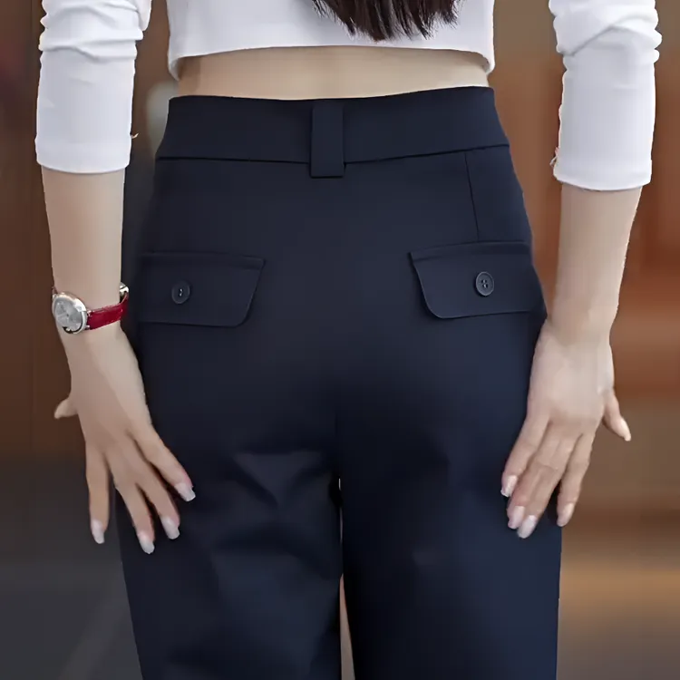 天丝棉窄版阔腿裤女宽松显瘦2025年春秋新款高腰西裤阔腿休闲裤子