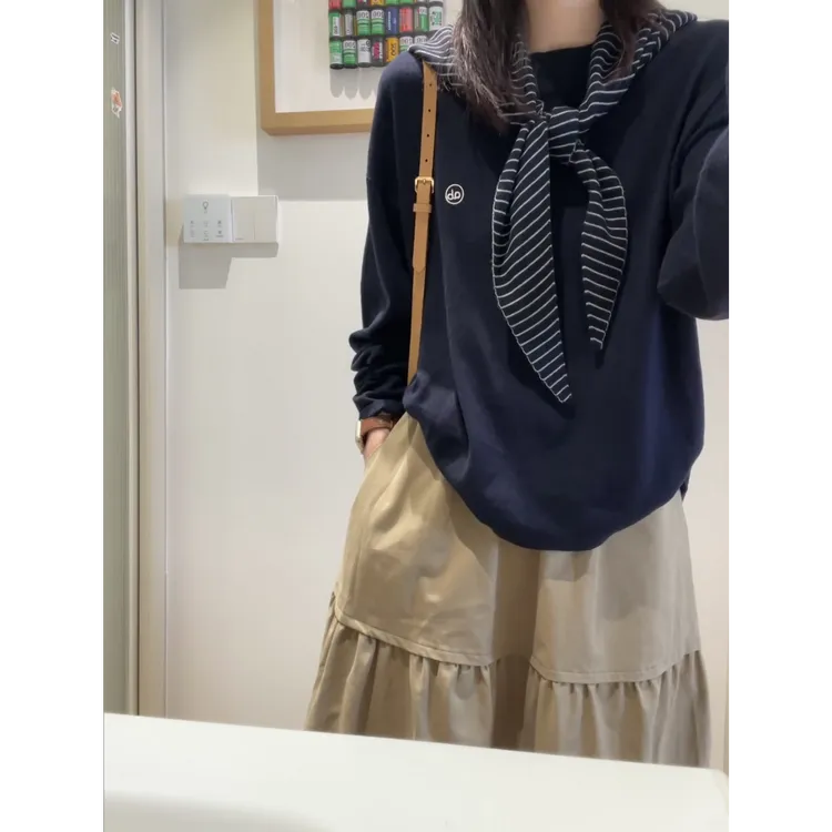秋冬氛围感穿搭一整套韩系披肩上衣百搭简约时尚半身裙两件套装女