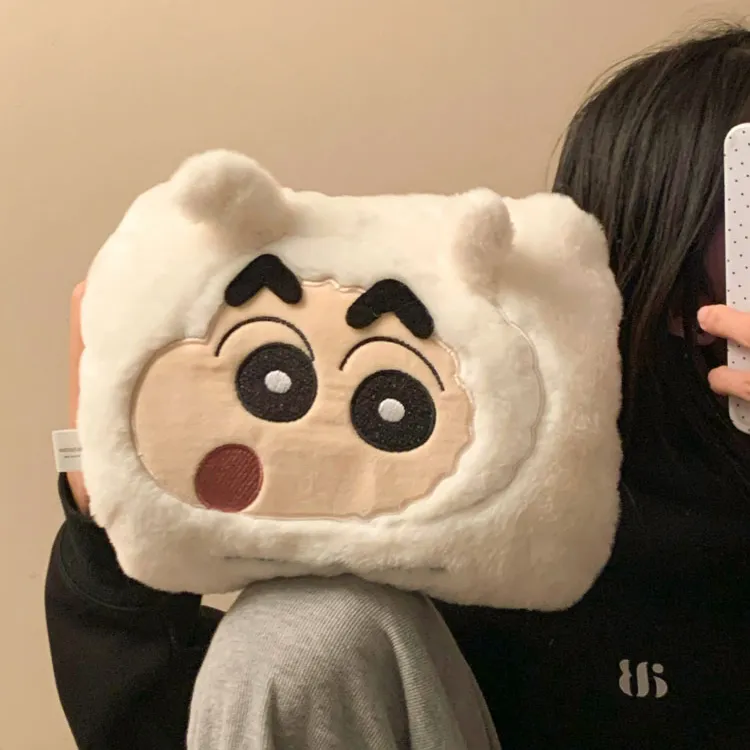 蜡笔小新热水袋充电式防爆正品暖水袋女生用毛绒可爱暖宝宝敷肚子