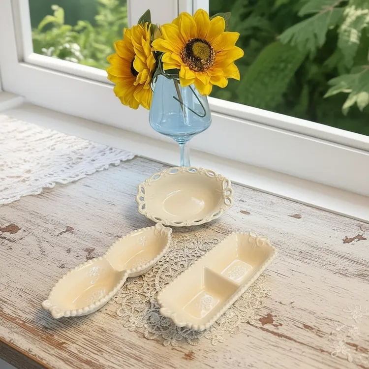 北欧风创意纯白色陶瓷复古家用早餐 果酱碗 干果碗  {新疆包邮}