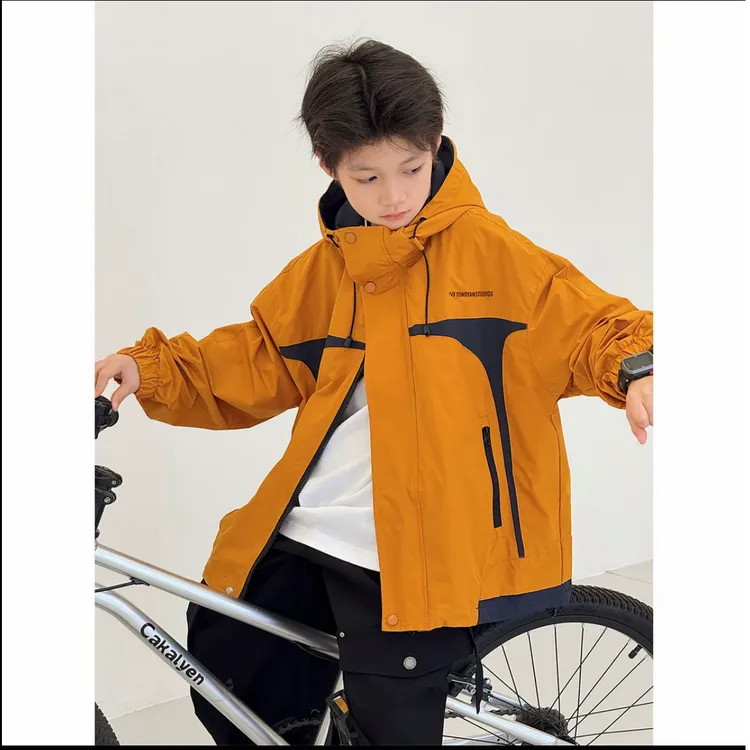 童装男童冲锋衣2025新款帅气春秋儿童装男孩春装外套大童上衣酷帅