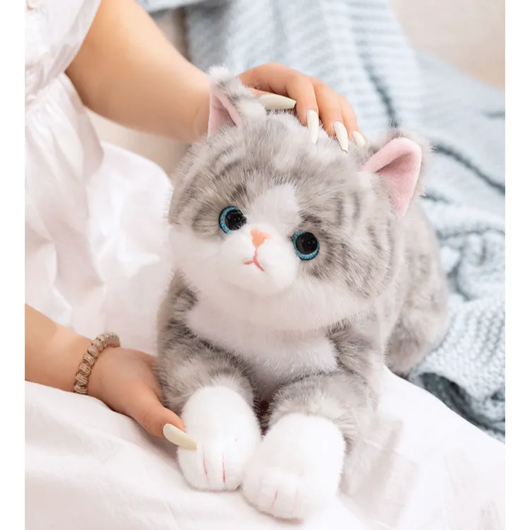 仿真猫咪玩偶公仔趴趴小猫毛绒玩具女孩生日礼物儿童睡觉抱枕娃娃