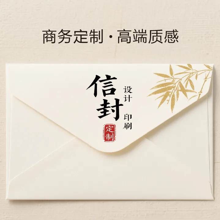 信封定制设计logo烫金印刷企业创意公司广告中西式纸袋制作