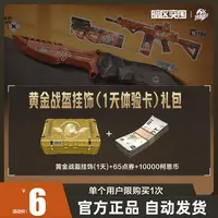 黄金战盔挂饰(1天体验卡)礼包【暗区突围官方授权】手游 游戏道具