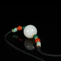 Lot47 清代 和田白玉项链