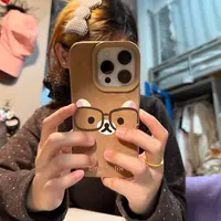 诚星泽眼镜轻松熊适用苹果16PRO手机壳iPhone15/14新款13全包12软