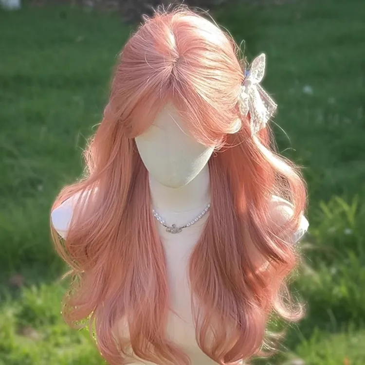 困困鱼【春日pink】doll感粉假发女长发大波浪lolita俏皮减龄头套