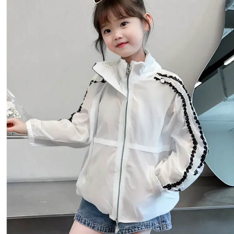 女童防晒衣女童2025新款夏季女童冰丝轻薄透气凉感防晒服上衣洋气