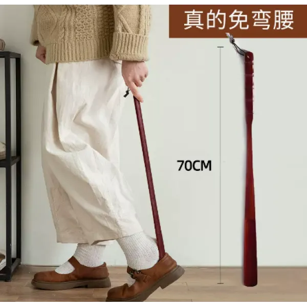鞋拔子长柄家用孕妇穿鞋神器长把提鞋器实木高档老人穿鞋拔