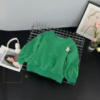 3033高端专享冬季加绒圆领卫衣绿色