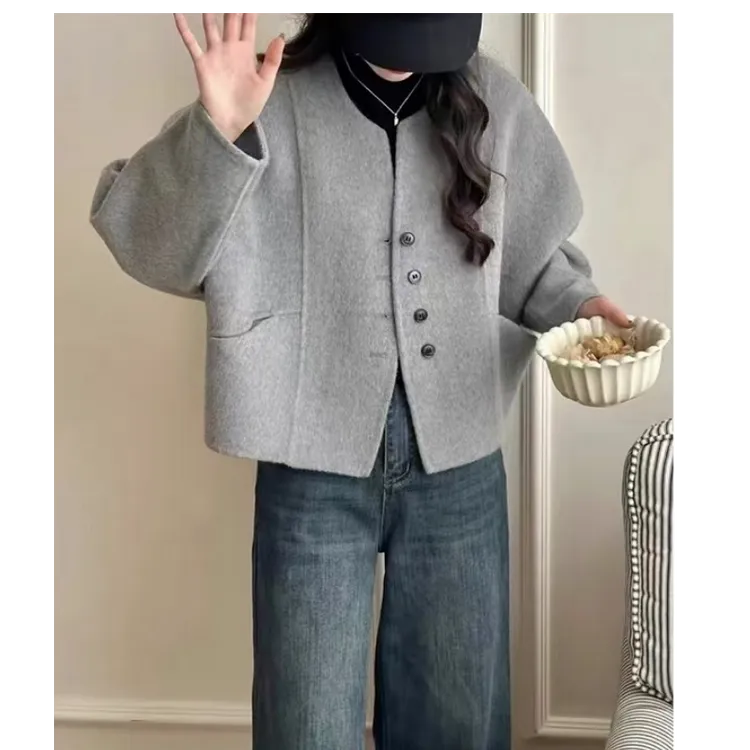 早秋新款休闲韩版短外套小香风蝙蝠袖秋冬长袖上衣2836