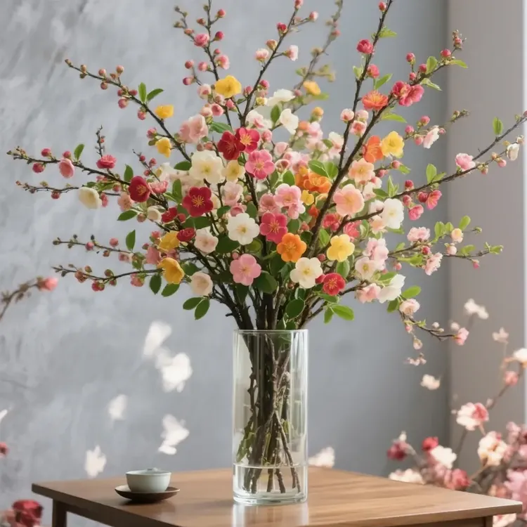 【冬季必备】遇水开花鲜枝浓香型水培梅花枝带花苞室内绿植耐寒花卉