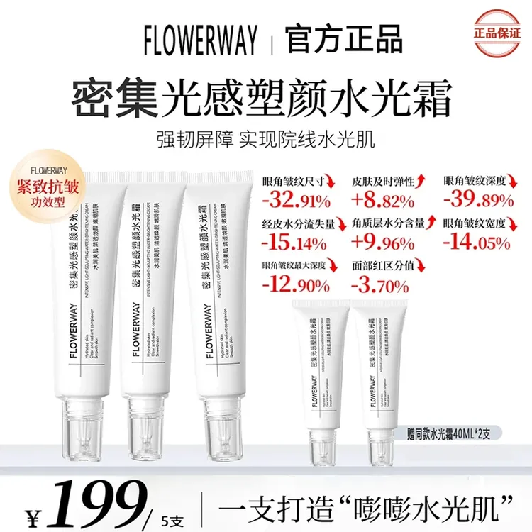 【畅姐专享】HEXFL嚇光感塑颜水光霜抗氧化提亮水光面霜护肤新款
