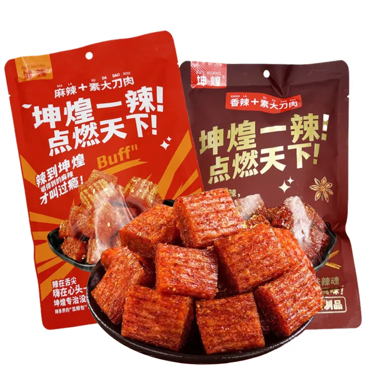 坤煌麻辣素大刀肉童年回忆辣条香辣解馋追剧休闲零食素面筋麻辣