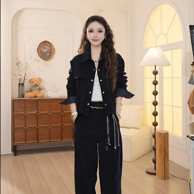 Basic House/百家好25初秋新款时尚气质休闲百搭两件套女DQN82