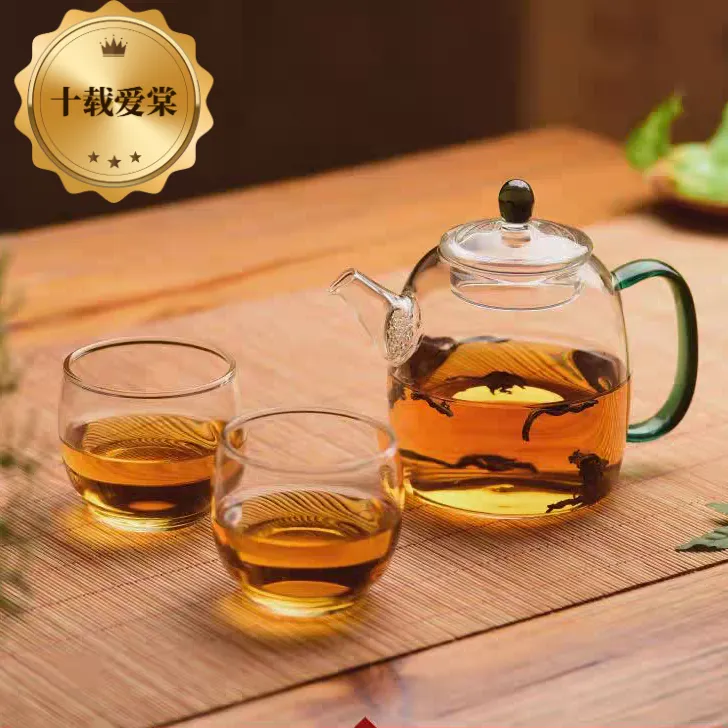 玻璃泡茶壶花茶壶煮茶壶家用小容量茶壶功夫茶具高硼硅玻璃茶壶